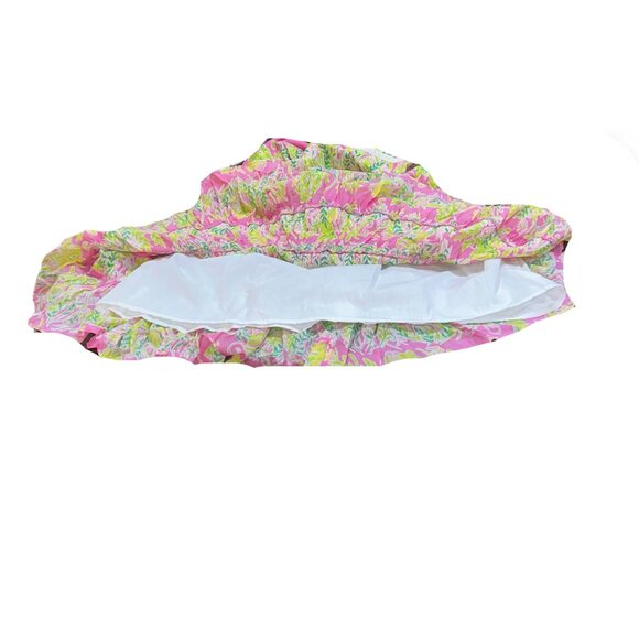 Vintage Lilly Pulitzer Shift Boho Crochet Edging Midi Dress 12 Ruffle Vacation - Picture 10 of 10